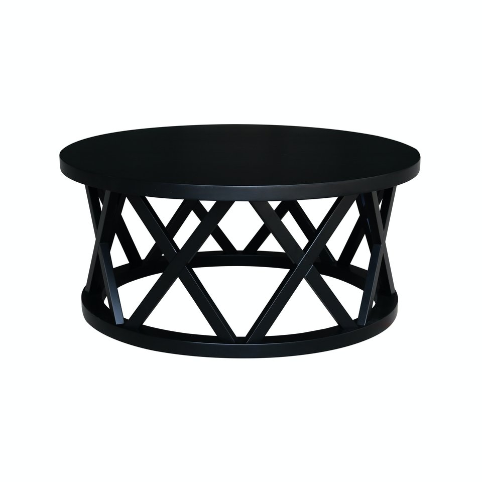 Destinations Collection - Ceylon Round Coffee Table in Black