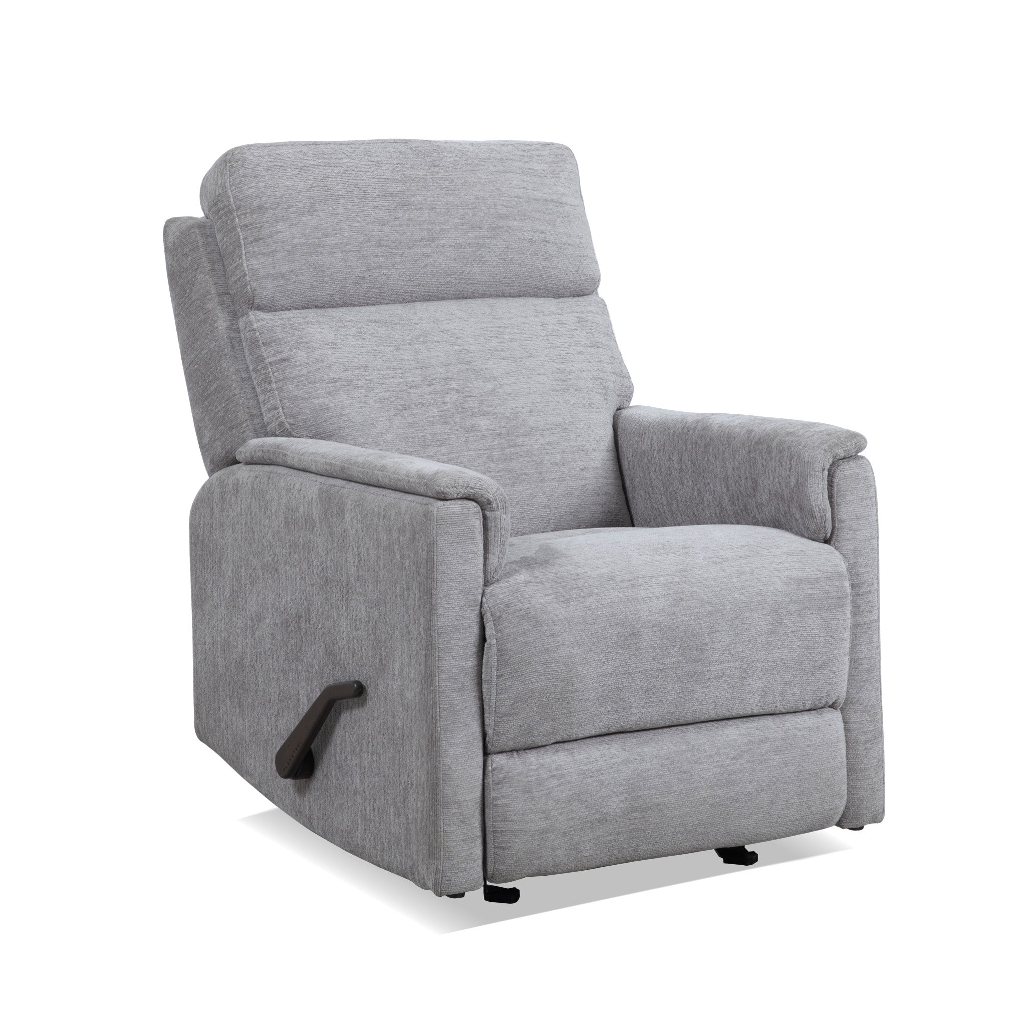 Compact Moon Gray Fabric Perfect Match Gliding Recliner