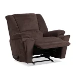 Plush Buffalo Fabric Perfect Match Gliding Recliner - Image 8