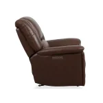 Plush Tavern Brown Leather Perfect Match Power Gliding Recliner with Power Headrest & Lumbar - Image 5