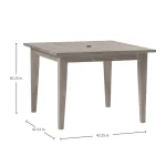 Qs Teak 42" Square Table, Natural - Image 3