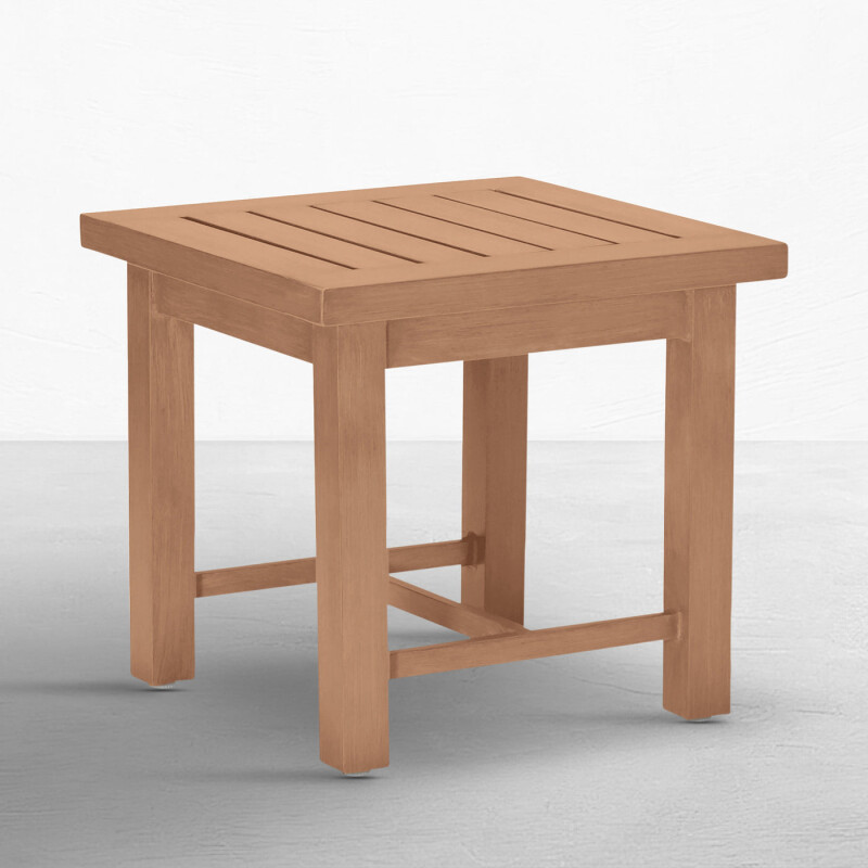 Qs Club Square End Table, Natural