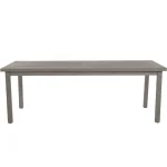 Club Aluminum Rectangle Outdoor Slatted Dining Table 86 In. W X 30 In. H - Image 4