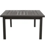 Club Aluminum Rectangle Outdoor Slatted Dining Table 86 In. W X 30 In. H - Image 6