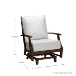 Qs Croquet Aluminum Spring Lounge, Slate Gray With Linen Dove Cushions - Image 3