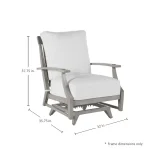 Qs Croquet Aluminum Spring Lounge, Slate Gray With Linen Dove Cushions - Image 5