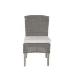 Qs Astoria Side Chair, Oyster With Linen Dove Cushions - Image 4