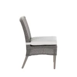 Qs Astoria Side Chair, Oyster With Linen Dove Cushions - Image 5