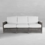 Qs Astoria Sofa, Oyster With Linen Dove Cushions