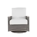 Qs Astoria Swivel Glider, Oyster With Linen Dove Cushions - Image 4