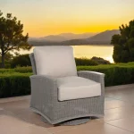 Qs Astoria Swivel Glider, Oyster With Linen Dove Cushions - Image 10