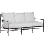 Qs Roma Aluminum Sofa, Slate With Linen Snow Cushions - Image 4