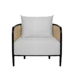 Qs Havana Wicker Lounge, Midnight With Linen Snow Cushions - Image 4