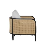 Qs Havana Wicker Lounge, Midnight With Linen Snow Cushions - Image 5