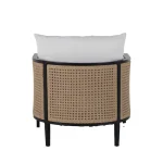 Qs Havana Wicker Lounge, Midnight With Linen Snow Cushions - Image 6