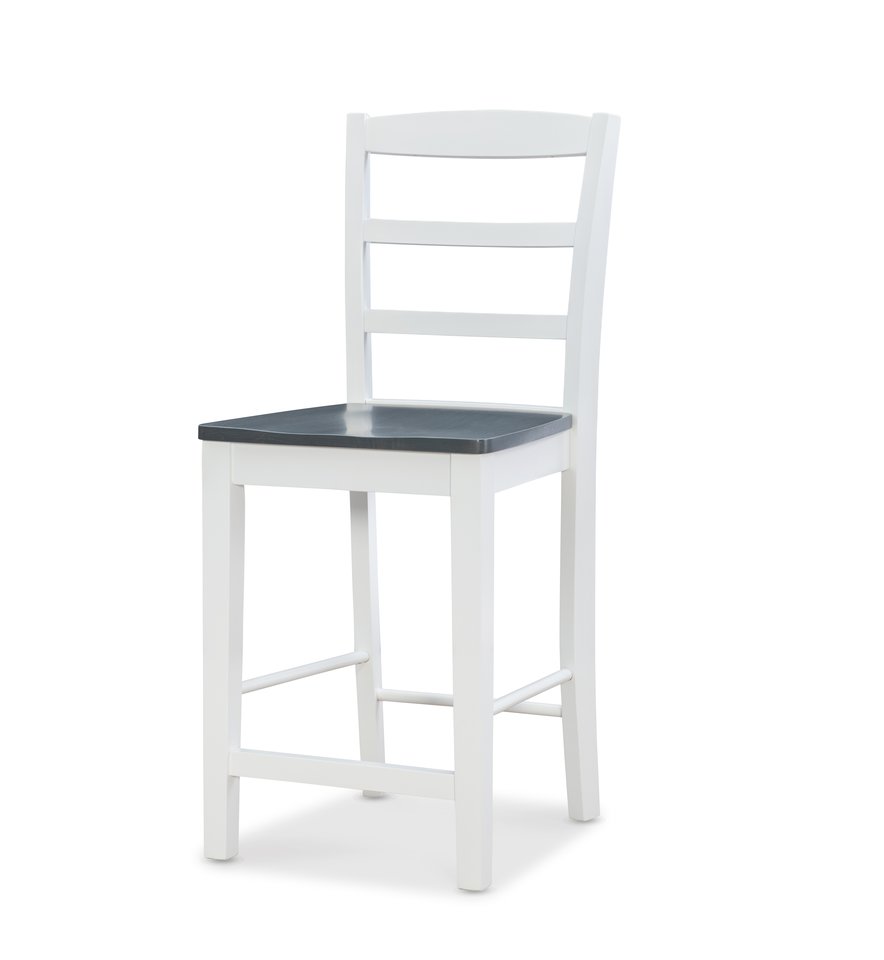 Dining Essentials - Madrid Stool in Heather Gray and White