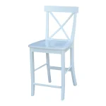Hampton Collection - X-Back Stool in Pure White