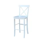 X-Back Stool in White
