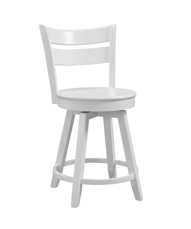 Hampton Collection - Sara Swivel Stool in Pure White
