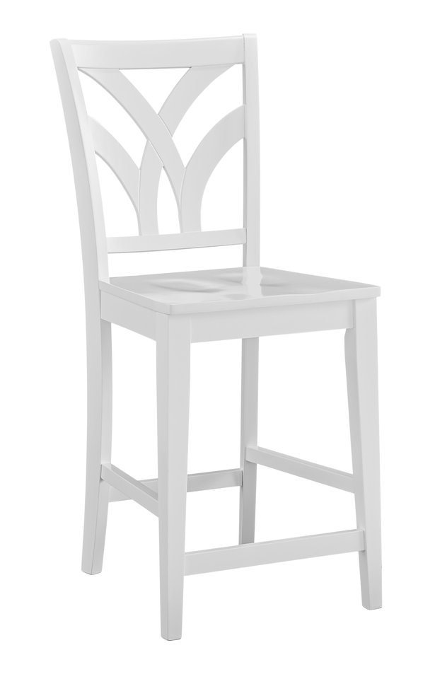 Hampton Collection - Palm Stool in Pure White