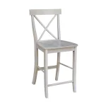 Dining Essentials - X-Back Stool in Taupe Gray