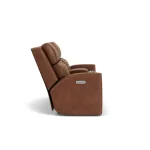 Score Fabric Power Reclining Loveseat with Console & Power Headrests & Lumbar - Image 5