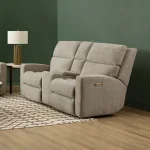 Score Fabric Power Reclining Loveseat with Console & Power Headrests & Lumbar - Image 7