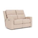 Score Fabric Power Reclining Loveseat with Power Headrests & Lumbar