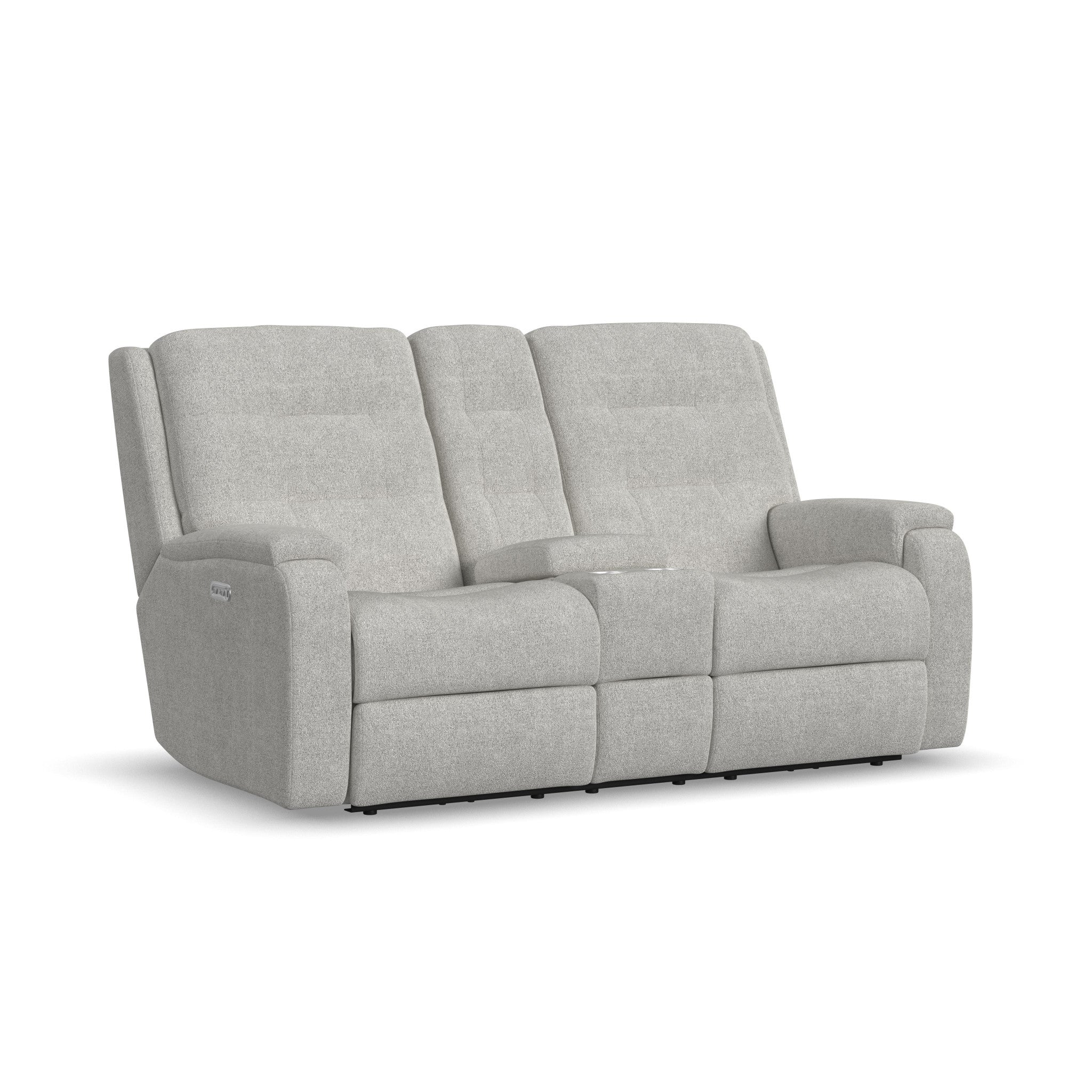 Arlo Fabric Power Reclining Loveseat with Console & Power Headrests