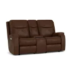 Penn Fabric Power Reclining Loveseat with Console & Power Headrests & Lumbar - Image 6