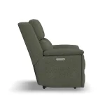 Porter Fabric & Leather Power Recliner with Power Headrest & Lumbar - Image 5