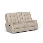 Devon Fabric Reclining Loveseat with Console - Image 5