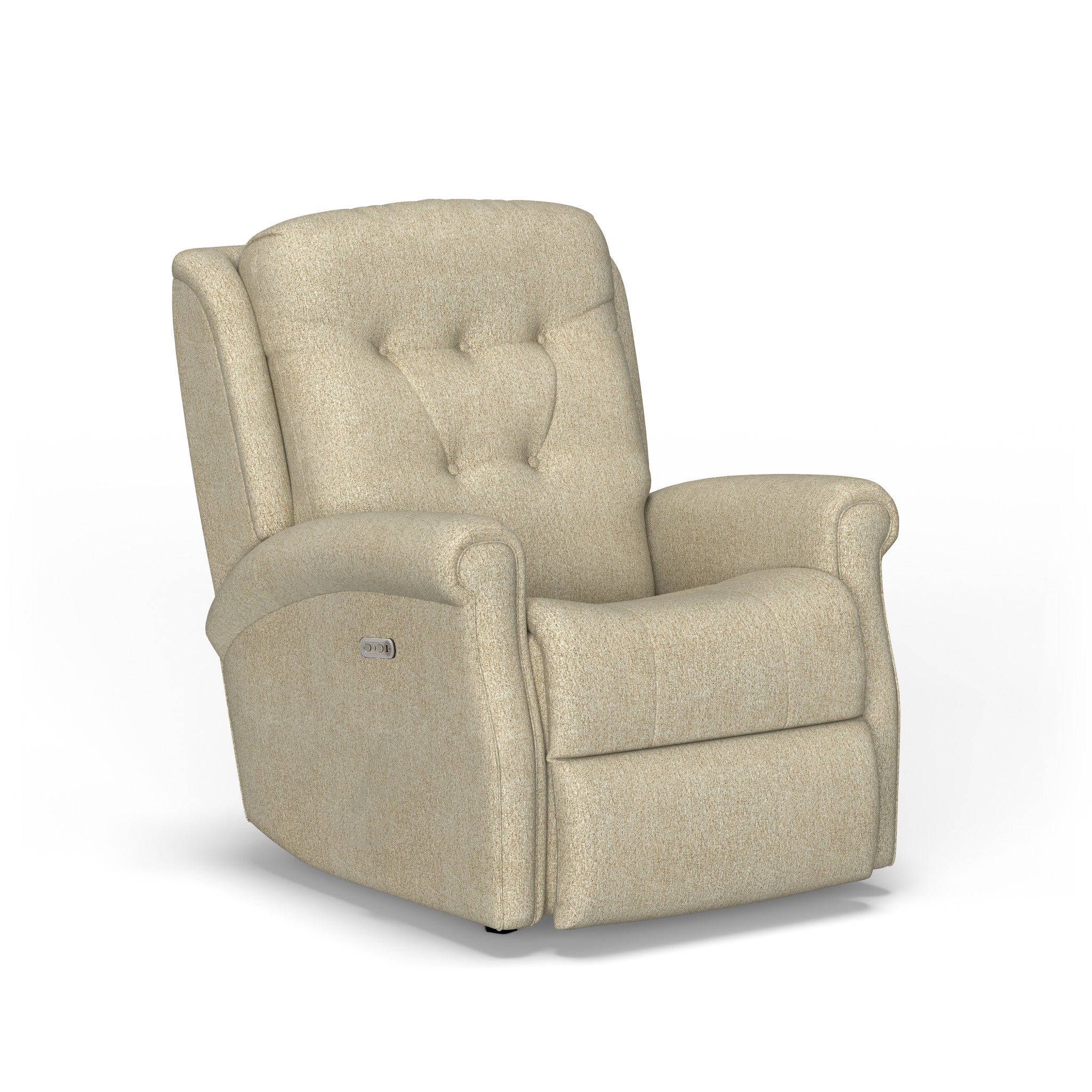 Minnie Fabric Power Rocking Recliner with Power Headrest