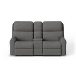 Rio Fabric Power Reclining Loveseat with Console & Power Headrests - Image 6