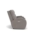 Strait Fabric Power Recliner with Power Headrest & Lumbar - Image 7