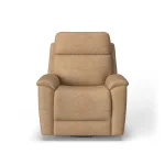 Refined Leather Power Swivel Gliding Recliner with Power Headrest & Lumbar - Image 3