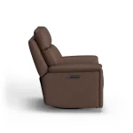 Refined Leather Power Swivel Gliding Recliner with Power Headrest & Lumbar - Image 9