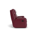 Rio Leather Reclining Loveseat with Console - Image 7