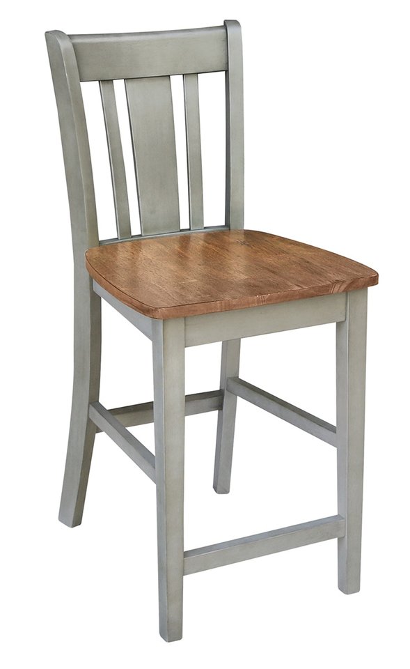 Dining Essentials - San Remo Stool in Hickory & Stone