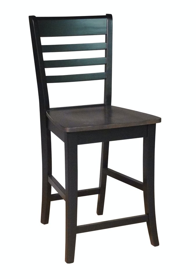 Cosmopolitan Collection - Roma Stool in Coal & Black