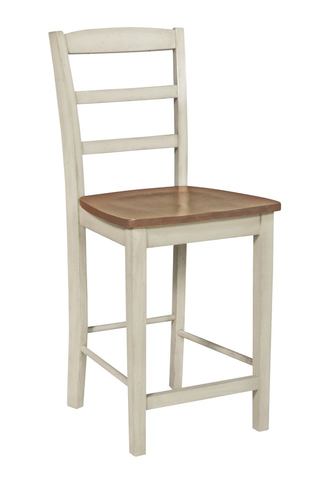 Dining Essentials - 24" Madrid Counter Stool in Hickory and Shell
