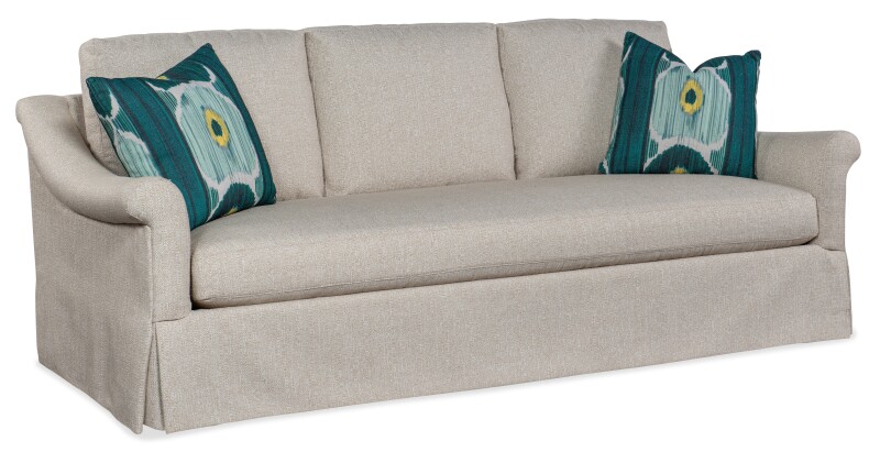 Living Room Emme Skirted Sofa (Topstitch)