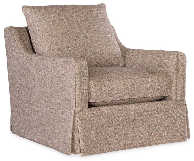 Upholstery Living Room Nora Skirted Swivel Chair