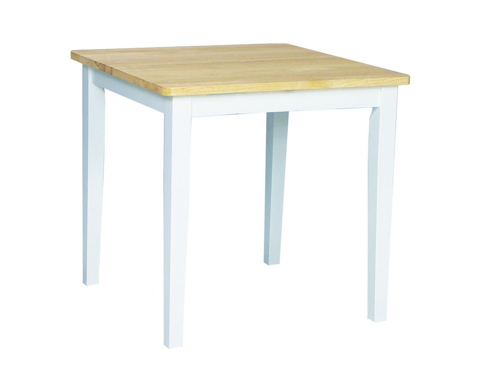 Dining Essentials - Square Table in White & Natural