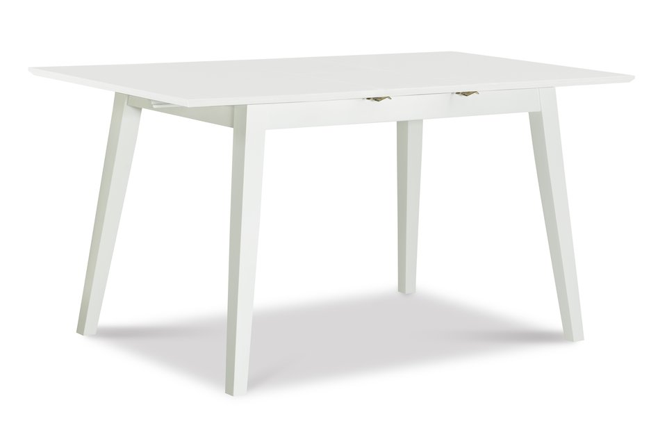 Dining Essentials - Mid-Century modern Extension Table in Pure White
