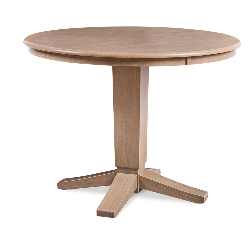 Dining Essentials - 42" Round Solid Top w/ 30"H Aria Pedestal in Taupe Gray - T09-23B