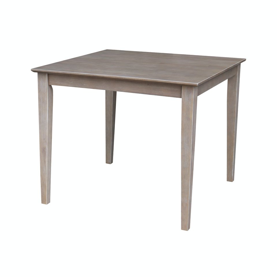 Dining Essentials - 36'' Square Table Top w/ 30'' Shaker Legs in Taupe Gray - T09-3636T