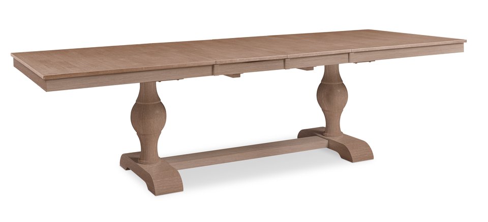Cosmopolitan Collection - Dbl Leaf Tabletop w/ Grandeur Base in Taupe Gray - T09-42110XXA