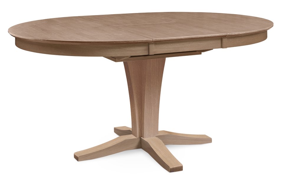Cosmopolitan Collection - 48" x 66" Ext Top w/30"H Verona Pedestal in Taupe Gray - T09-4866XBT