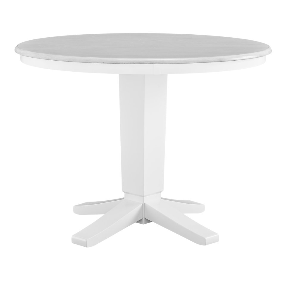 Hampton Collection - 42"Round Table Top w/ 30"H Aria Pedestal in Chalk and White - T128-42RT